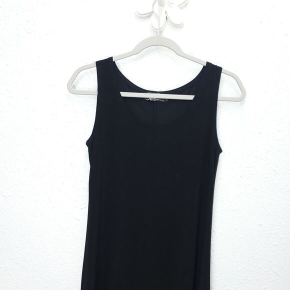 SYMPLI Canadian Black Sleeveless Pullover Swing Comfortable Dress - Picture 2 of 9
